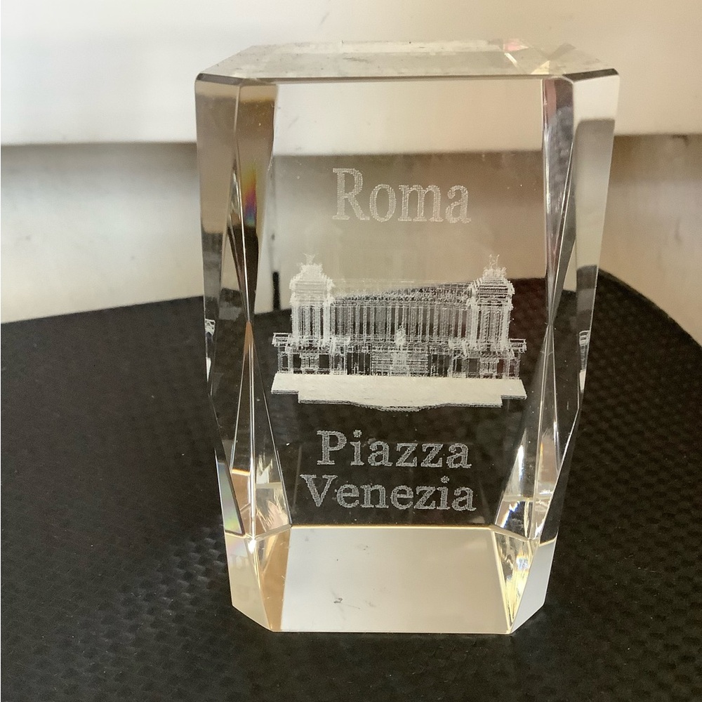 Sun Catcher Crystal Paperweight Roma Piazza Venezia